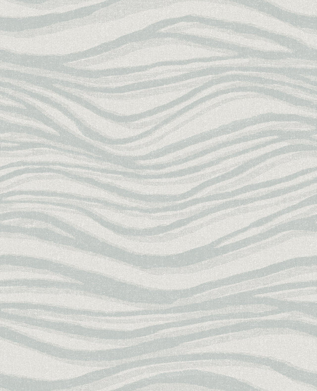Chorus Seafoam Wave Wallpaper with Glittered Abstract Wave Pattern - Brewster 2975-87364