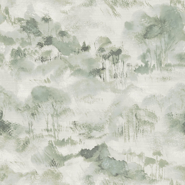 Nara Sage Toile Wallpaper with Modern Abstract Landscape - A-Street Prints 2975-87547