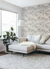 Nara Grey Toile Wallpaper with Beaded Effect - A-Street Prints 2975-87548