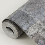 Pele Silver Distressed Wallpaper with Metallic Textured Abstract Industrial Pattern - A-Street Prints 2976-86407