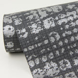Celeste Silver Circle Grid Wallpaper with Metallic Textured Geometric Pattern - A-Street Prints 2976-86409