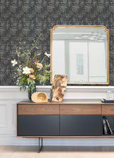 Celeste Silver Circle Grid Wallpaper with Metallic Textured Geometric Pattern - A-Street Prints 2976-86409