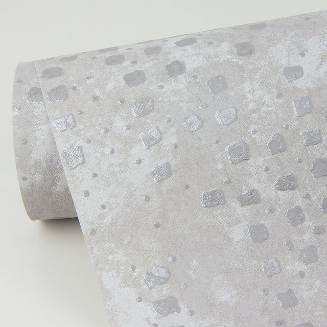 Felsic Silver Studded Wallpaper with Industrial Distressed Textures - A-Street Prints 2976-86414