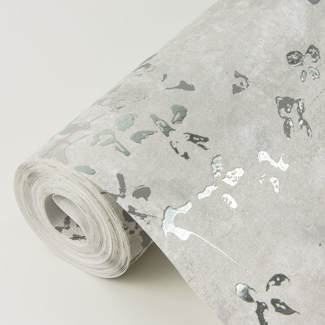 Arian Silver Abstract Wallpaper with Modern Metallic Raised Ink Foil on Non Woven - A-Street Prints 2976-86427
