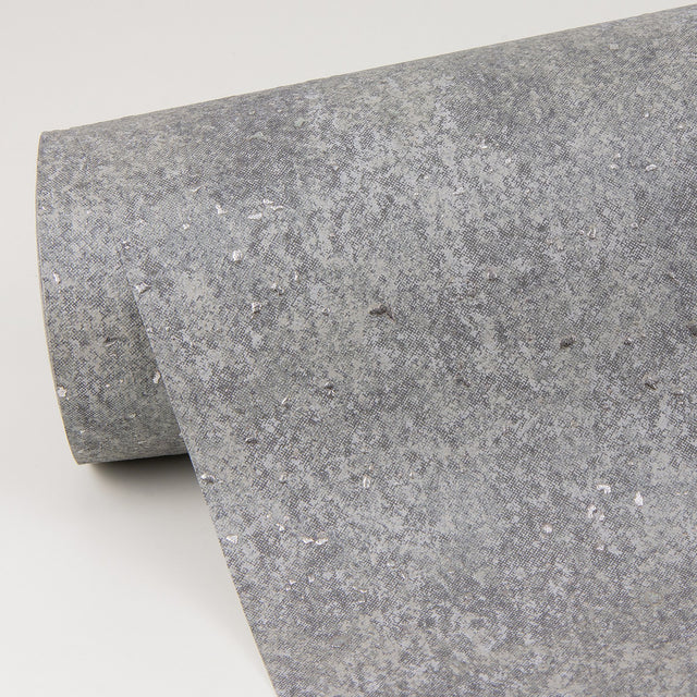 Cibola Pewter Pebbled Wallpaper with Metallic Distressed Texture - Brewster 2976-86435