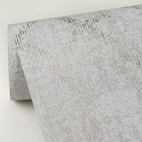 Ziva Platinum Metallic Trellis Wallpaper with Metallic Raised Ink Trellis & Lattice - A-Street Prints 2976-86452