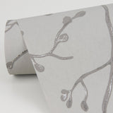 Koura Silver Branches Wallpaper with Metallic Foil Botanical Modern Pattern - A-Street Prints 2976-86453