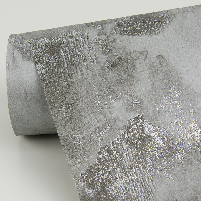Toula Silver Abstract Wallpaper with Metallic Raised Ink - A-Street Prints 2976-86477