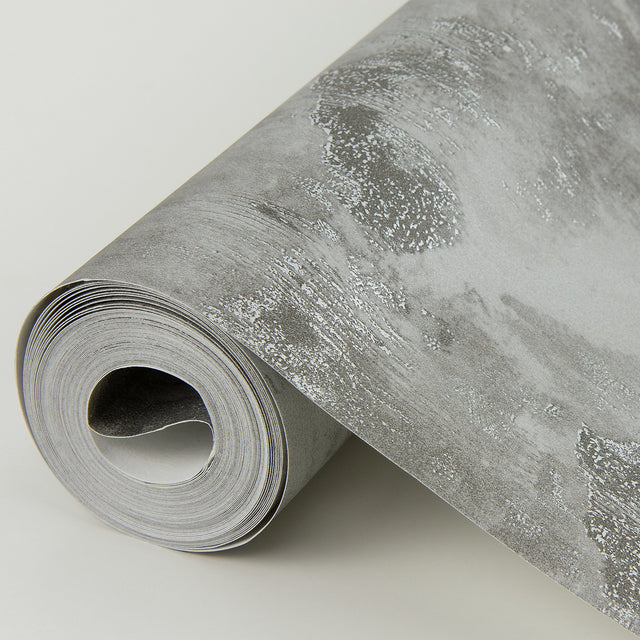 Toula Silver Abstract Wallpaper with Metallic Raised Ink - A-Street Prints 2976-86477