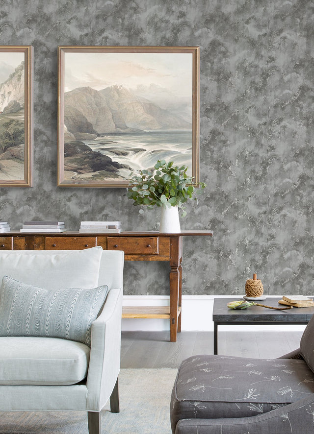 Toula Silver Abstract Wallpaper with Metallic Raised Ink - A-Street Prints 2976-86477