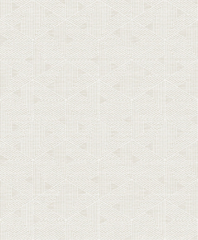 Marici Dove Triangle Grey Geometric Wallpaper with Metallic Textured Finish - A-Street Prints 2976-86510