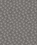 Asteria Charcoal Fan Wallpaper with Modern Graphic Fan Motif, Raised Ink Texture - A-Street Prints 2976-86517