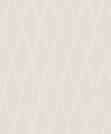 Tetsu Silver Ogee Wave Wallpaper with Modern Graphic Ogee Pattern - A-Street Prints 2976-86518