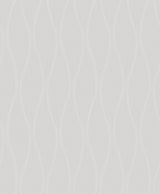 Tetsu Pewter Ogee Wave Wallpaper with Modern Graphic Ogee Pattern - A-Street Prints 2976-86519