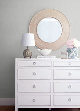 Tetsu Pewter Ogee Wave Wallpaper with Modern Graphic Ogee Pattern - A-Street Prints 2976-86519