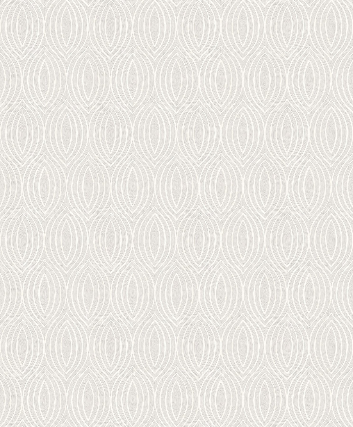 Rino Silver Ogee Wallpaper with Metallic Geometric Retro Pattern - A-Street Prints 2976-86521
