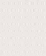 Rino Silver Ogee Wallpaper with Metallic Geometric Retro Pattern - A-Street Prints 2976-86521