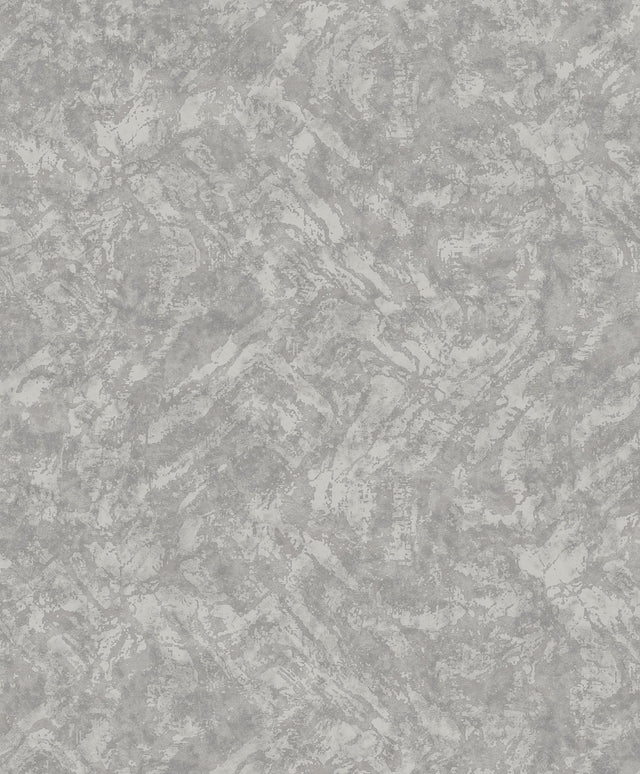 Asero Silver Distressed Wallpaper with Metallic Abstract Texture - Brewster 2976-86527