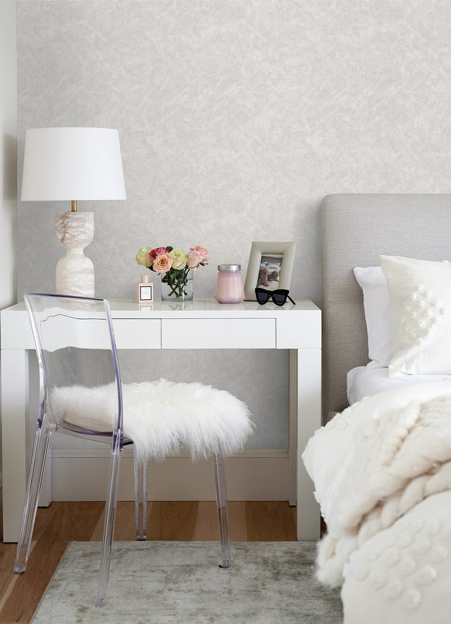 Asero Platinum Distressed Wallpaper with Metallic Abstract Texture - A-Street Prints 2976-86528