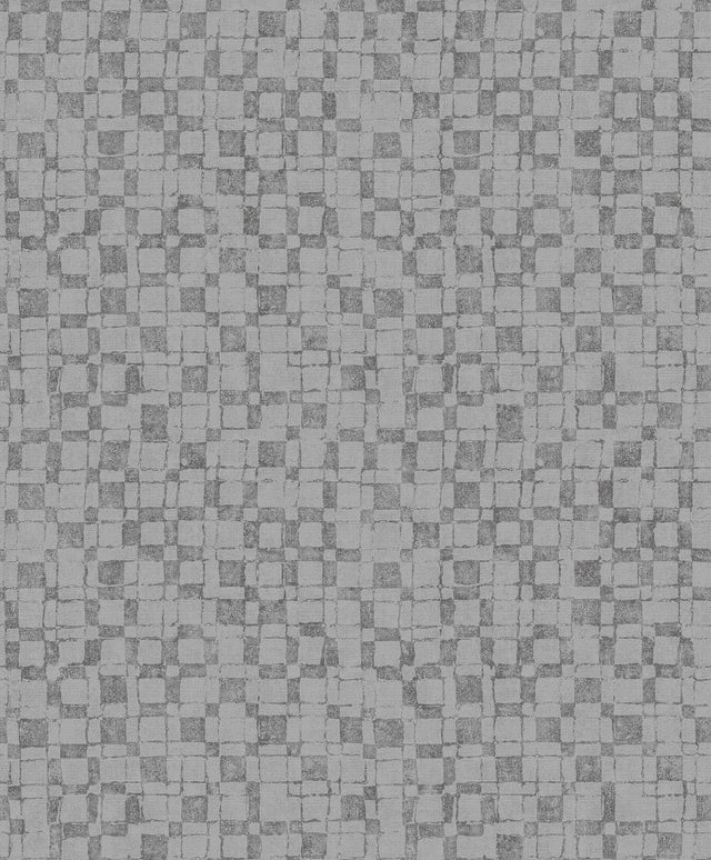 Sarni Silver Grid Wallpaper with Metallic Textured Geometric Pattern - A-Street Prints 2976-86531