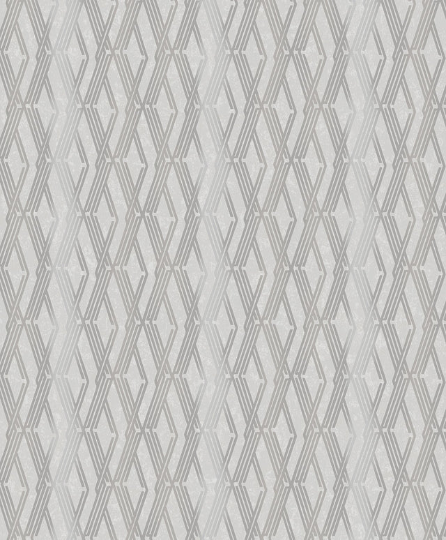 Ushas Taupe Diamond Wallpaper with Metallic Geometric Pattern - A-Street Prints 2976-86533