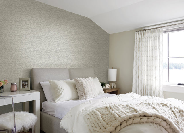 Kila Grey Geometric Wallpaper with Metallic Abstract Diamond Mosaic - A?Street Prints 2976-86535