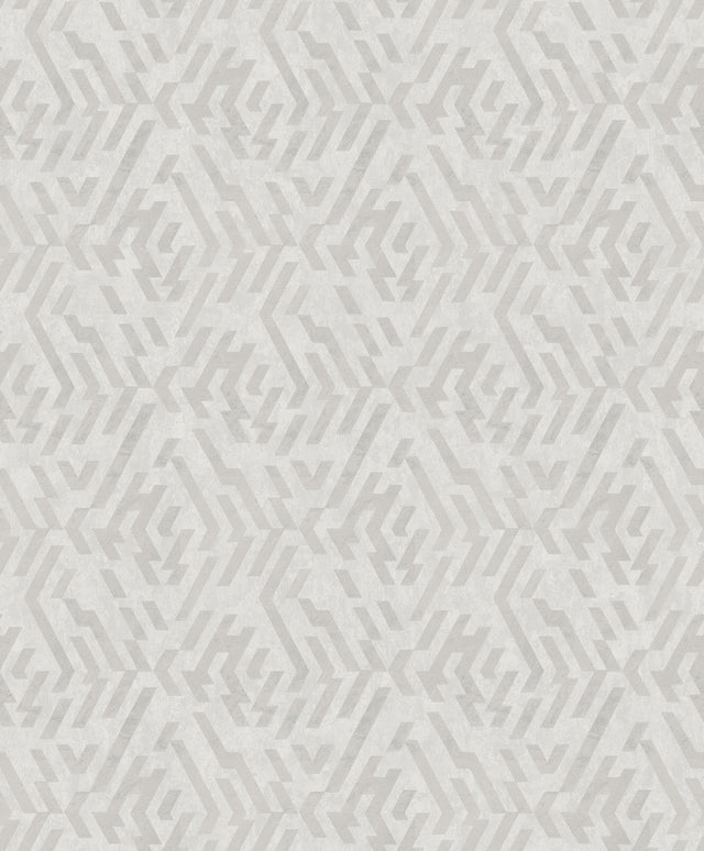 Kila Platinum Geometric Wallpaper with Metallic Modern Geometric Pattern - A?Street Prints 2976-86536