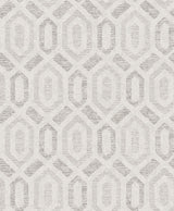 Latona Platinum Diamond Geometric Wallpaper with Metallic Feature Wall Graphic Pattern - A-Street Prints 2976-86539