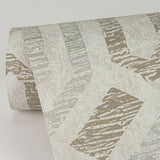 Latona Platinum Diamond Geometric Wallpaper with Metallic Feature Wall Graphic Pattern - A-Street Prints 2976-86539