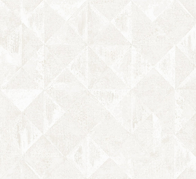 Demir Dove Distressed Geometric Wallpaper with Raised Ink Textured Farmhouse Pattern - 2976-86553