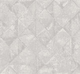 Demir Grey Distressed Geometric Wallpaper with Raised Ink Farmhouse Style - A-Street Prints 2976-86554