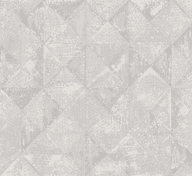 Demir Grey Distressed Geometric Wallpaper with Raised Ink Farmhouse Style - A-Street Prints 2976-86554