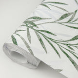 Bondi Green Botanical Wallpaper with Olive Leaf Motif - Advantage 2979-36712-3