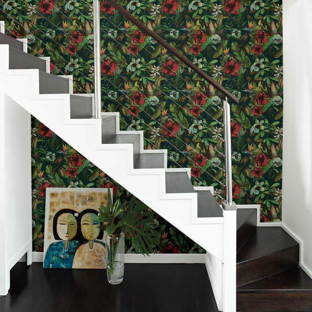 Kailano Multicolor Botanical Wallpaper with Modern Floral Pattern - Advantage 2979-37216-5