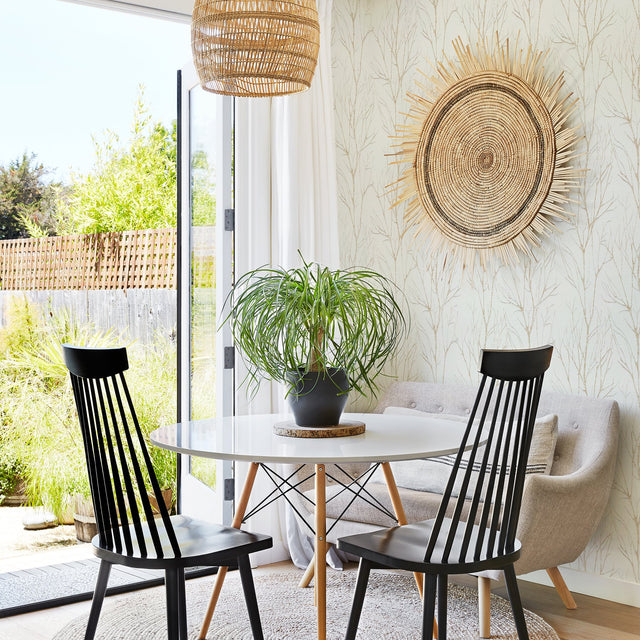 Diani Gold Metallic Tree Wallpaper with Modern Botanical Trees Pattern - Advantage 2979-37260-3