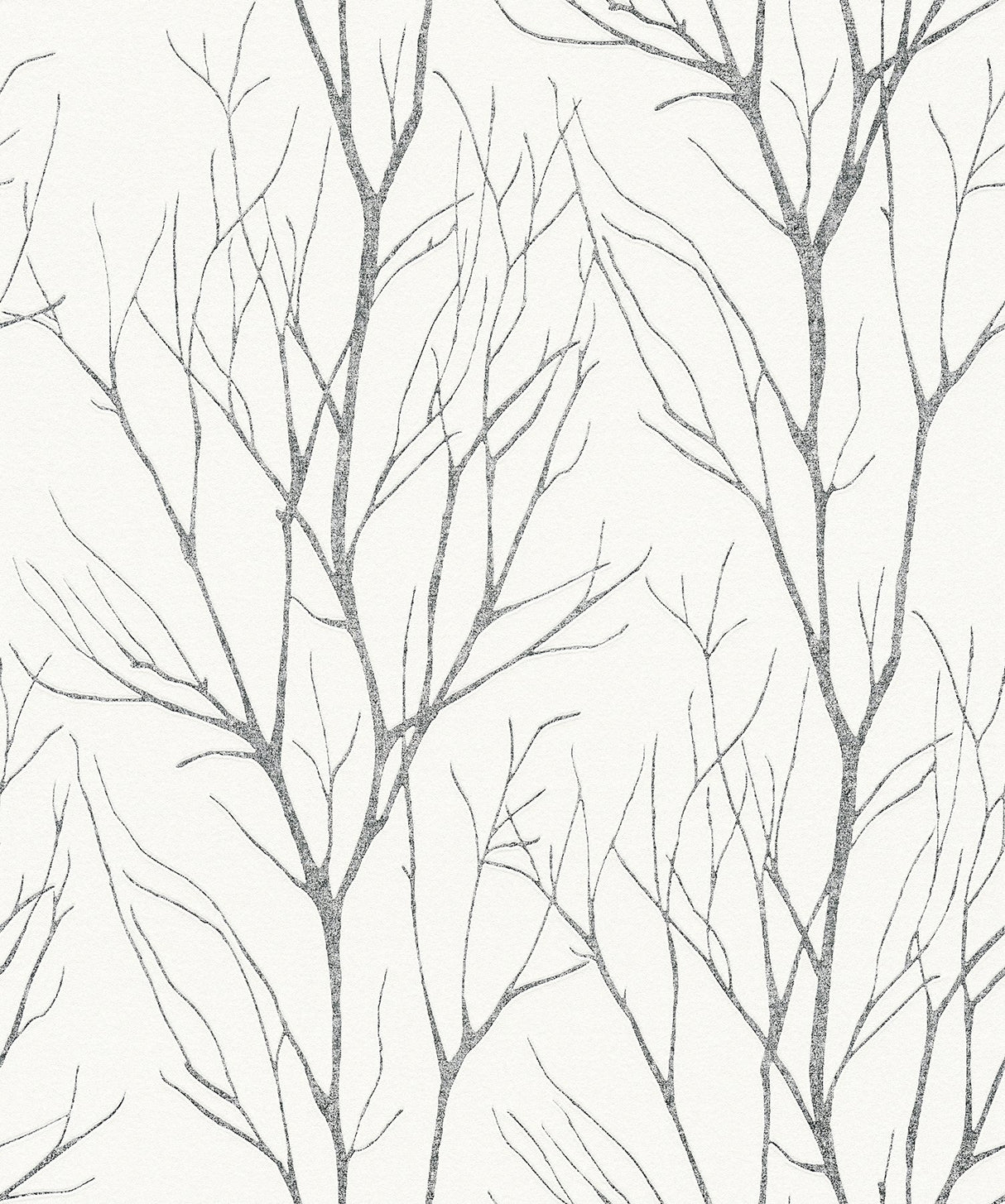 Diani Charcoal Metallic Tree Wallpaper with Modern Botanical Tree Pattern - Advantage 2979-37260-4