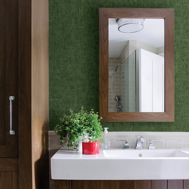 Emalia Dark Green Texture Wallpaper with Distressed Textures Motif - Advantage 2979-37334-7
