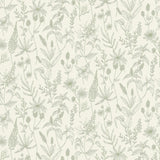 Nami Olive Floral Wallpaper with Botanical Floral Pattern, Modern Expanded Vinyl - Advantage 2979-37363-5