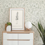 Nami Olive Floral Wallpaper with Botanical Floral Pattern, Modern Expanded Vinyl - Advantage 2979-37363-5