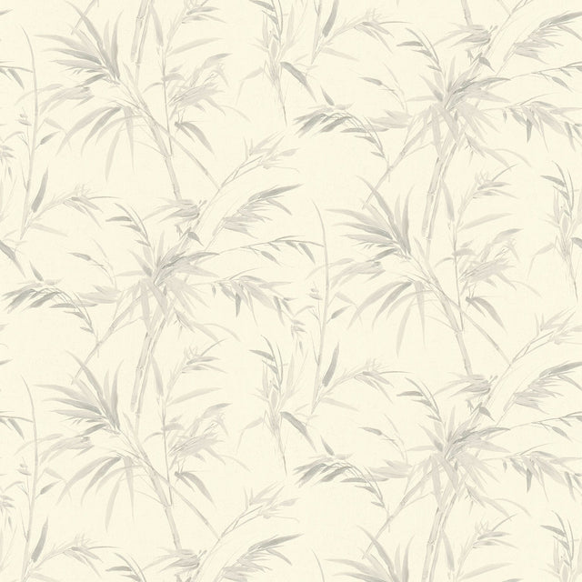 Hali Light Grey Fronds Wallpaper with Botanical Bohemian Pattern - Advantage 2979-37376-2