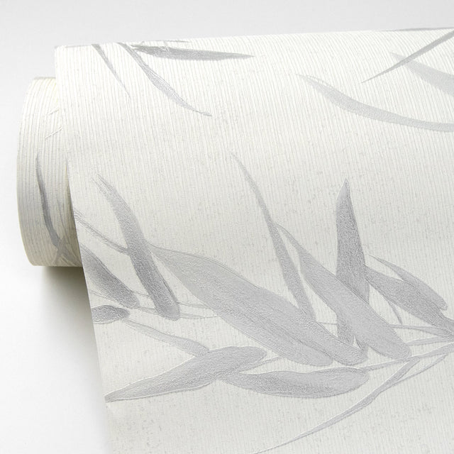 Hali Light Grey Fronds Wallpaper with Botanical Bohemian Pattern - Advantage 2979-37376-2