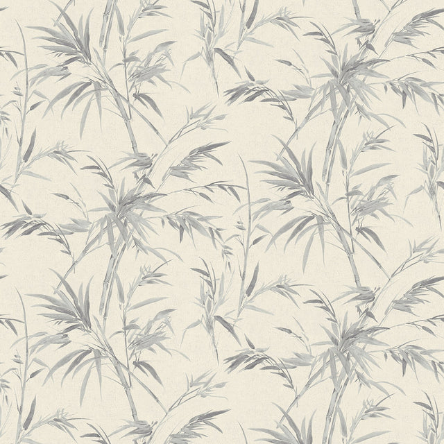 Hali Silver Fronds Wallpaper with Botanical Bohemian Pattern - Advantage 2979-37376-5