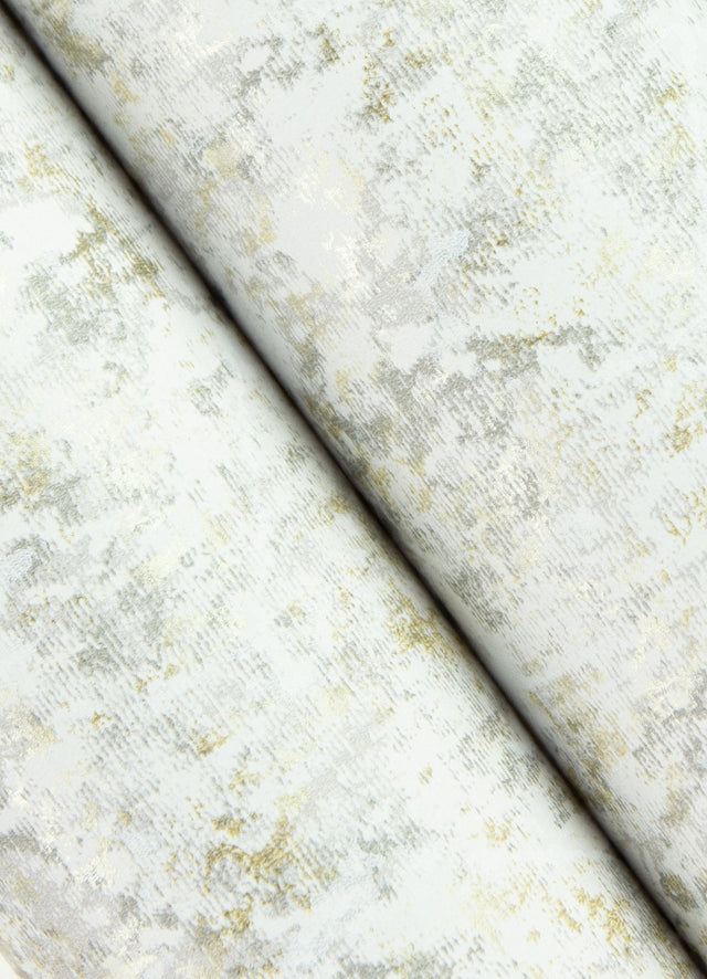 Hepworth Light Grey Texture Wallpaper with Distressed Textures Modern Graphic Metallic Finish - Advantage 2980-26177
