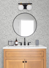 Hepworth Grey Texture Metallic Wallpaper with Distressed Textures Pattern - Advantage 2980-26178