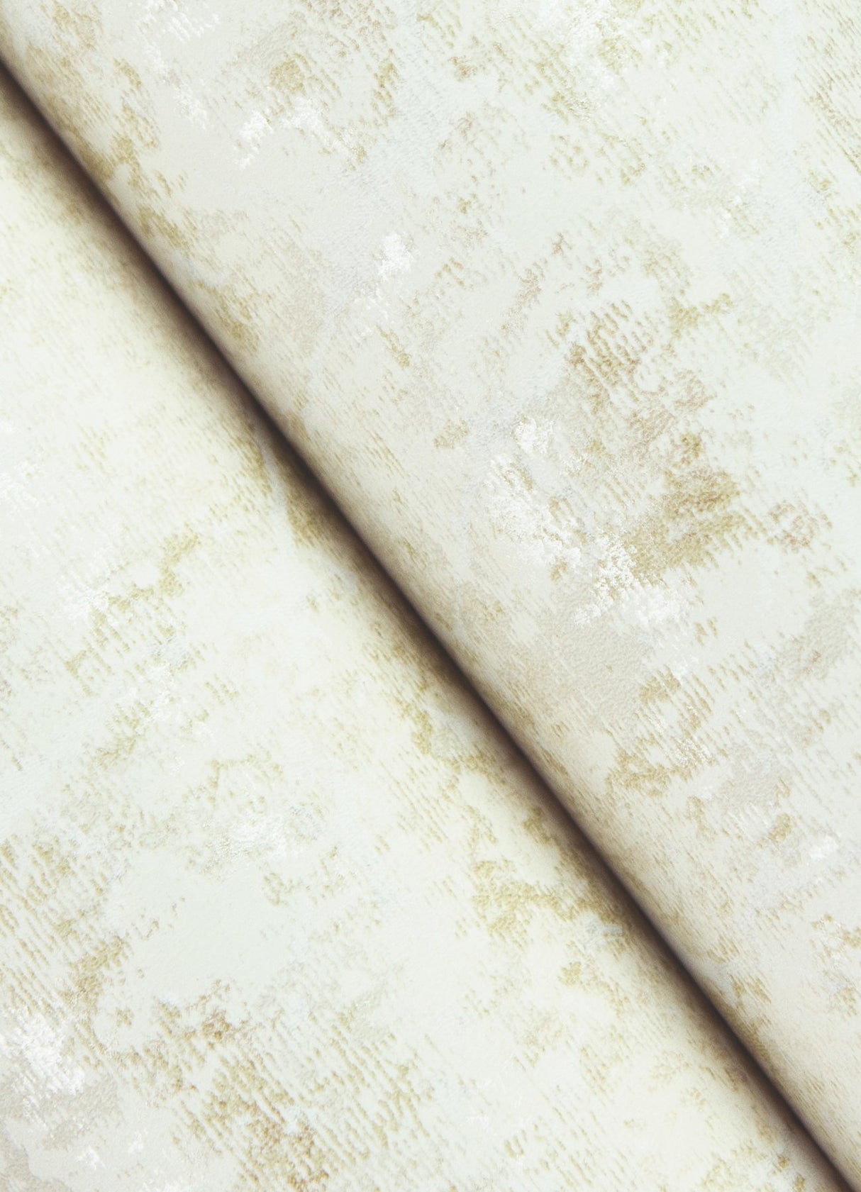 Hepworth Off White Distressed Texture Wallpaper with Metallic Modern Graphics - Advantage 2980-26179