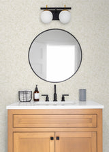 Hepworth Off White Distressed Texture Wallpaper with Metallic Modern Graphics - Advantage 2980-26179