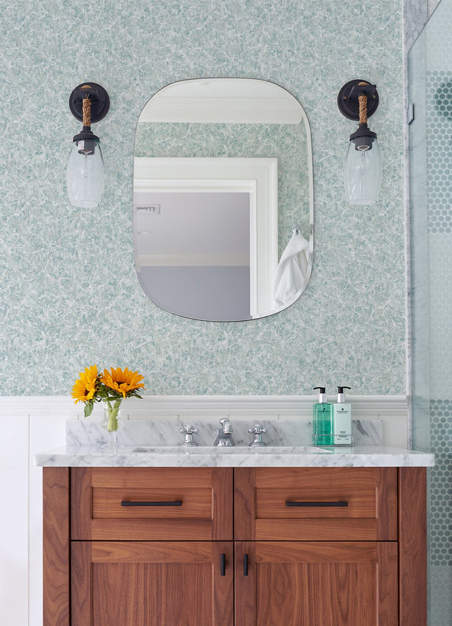 Hepworth Blue Texture Wallpaper with Distressed Textures Graphic Motif - Advantage 2980-26180
