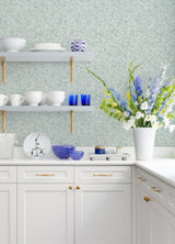 Hepworth Blue Texture Wallpaper with Distressed Textures Graphic Motif - Advantage 2980-26180