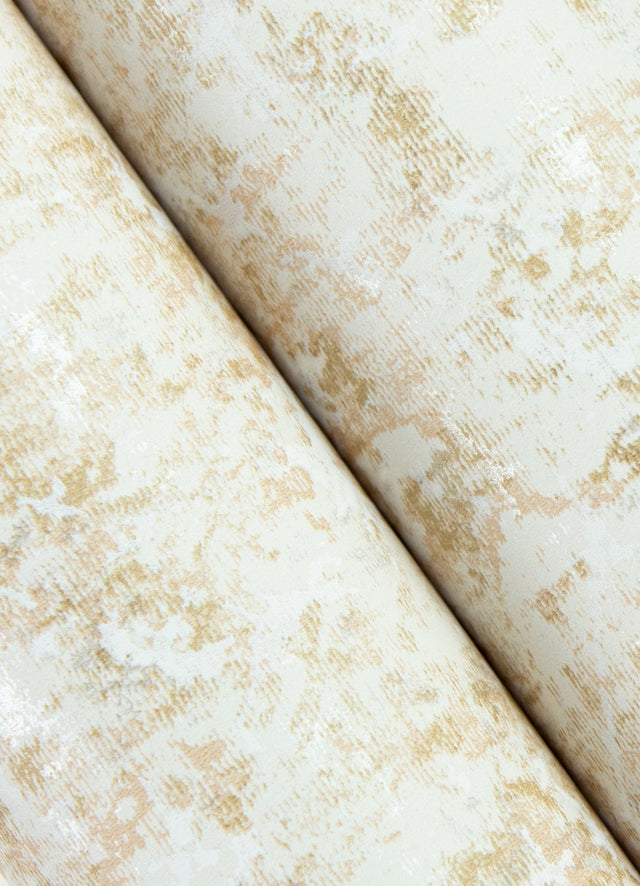Hepworth Rose Gold Texture Metallic Wallpaper with Distressed Modern Graphic Pattern - Advantage 2980-26181