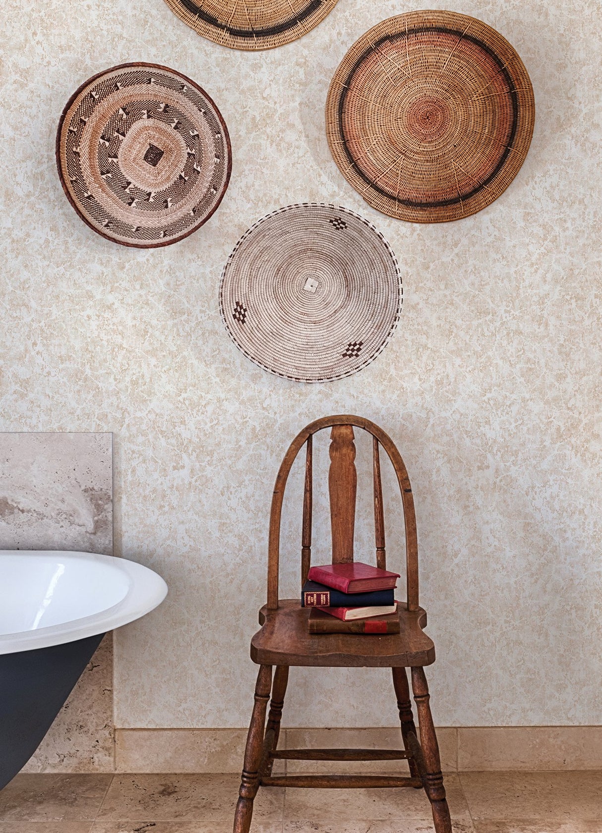 Hepworth Rose Gold Texture Metallic Wallpaper with Distressed Modern Graphic Pattern - Advantage 2980-26181